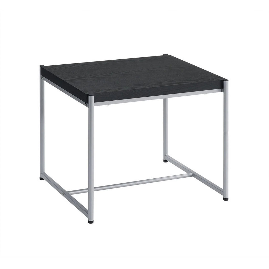 3 Piece Black Engineered Wood Coffee and End Table Set K4638