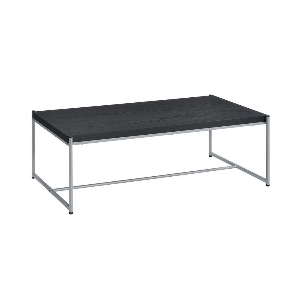 3 Piece Black Engineered Wood Coffee and End Table Set K4638