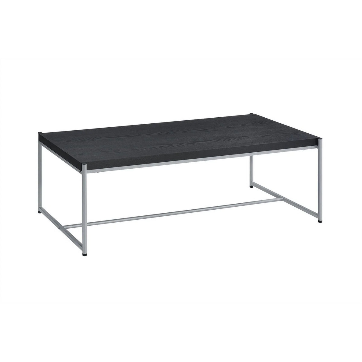 3 Piece Black Engineered Wood Coffee and End Table Set K4638