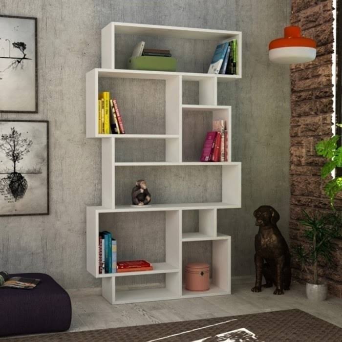 White Modern Bookcase A28092