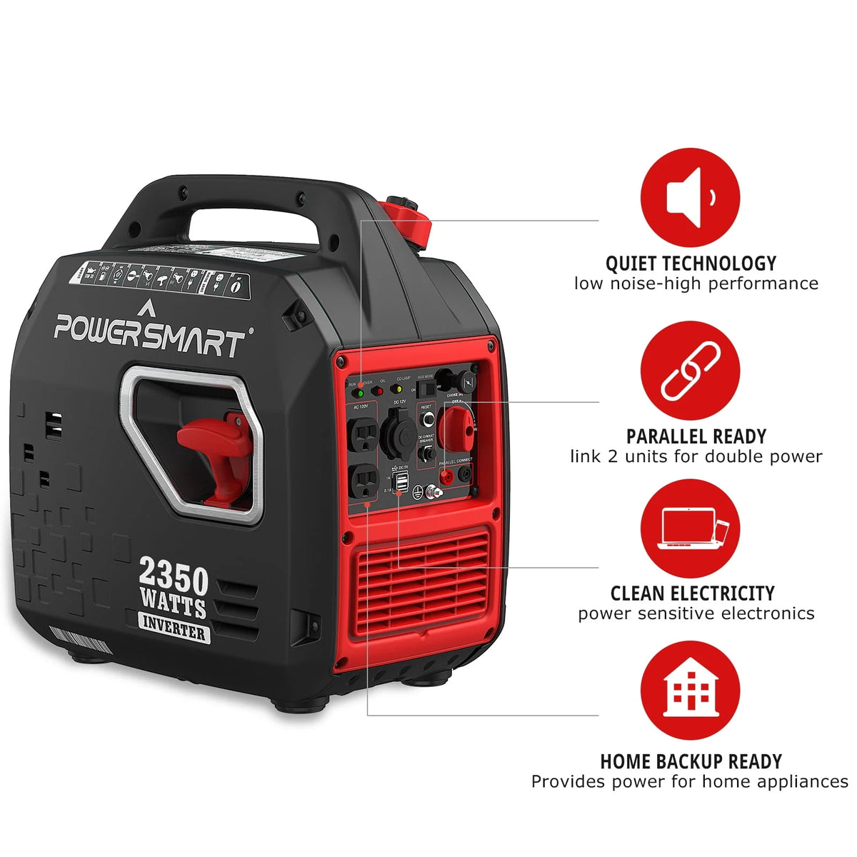 2350W Portable Inverter Gas Generator B462