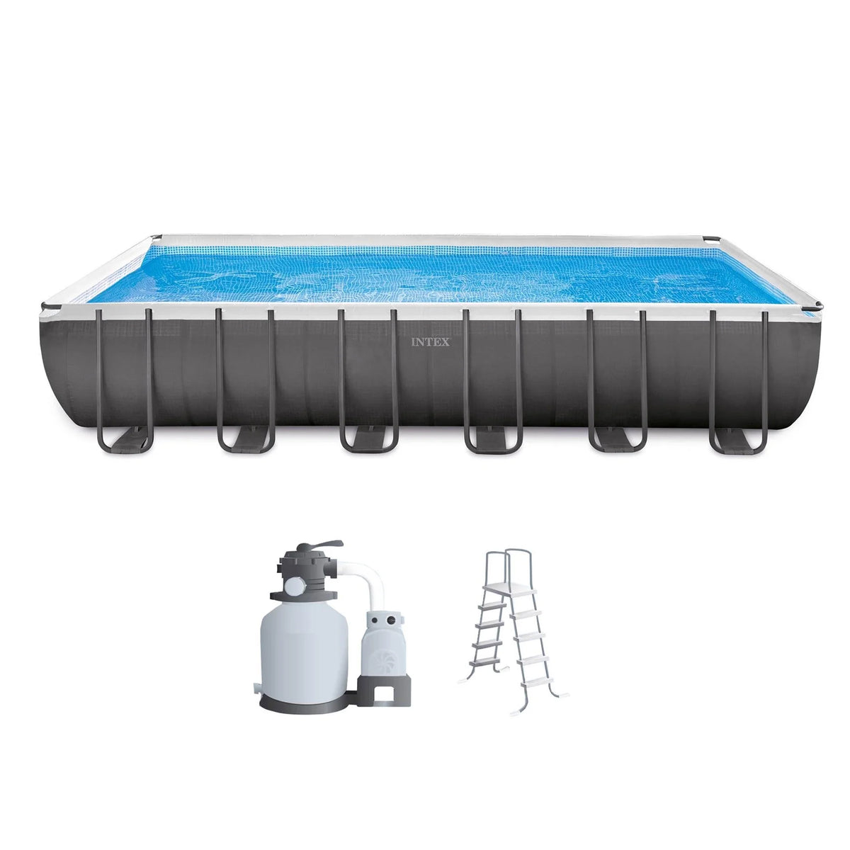 Rectangular Frame Pool with Sand Filter Pump W971312