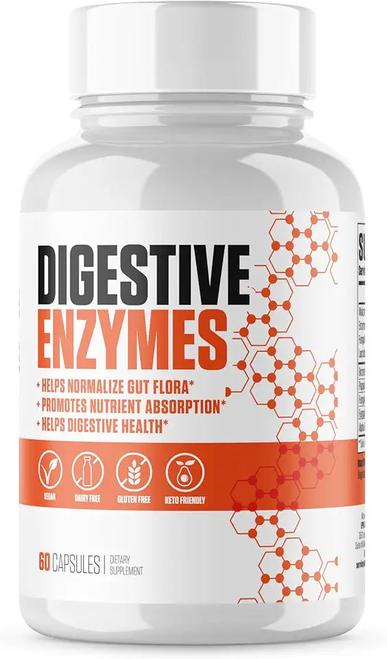 Extra Strength Vegan Non-GMO Digestive Enzymes I94607