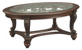 Brown Oval Cocktail Table X57408