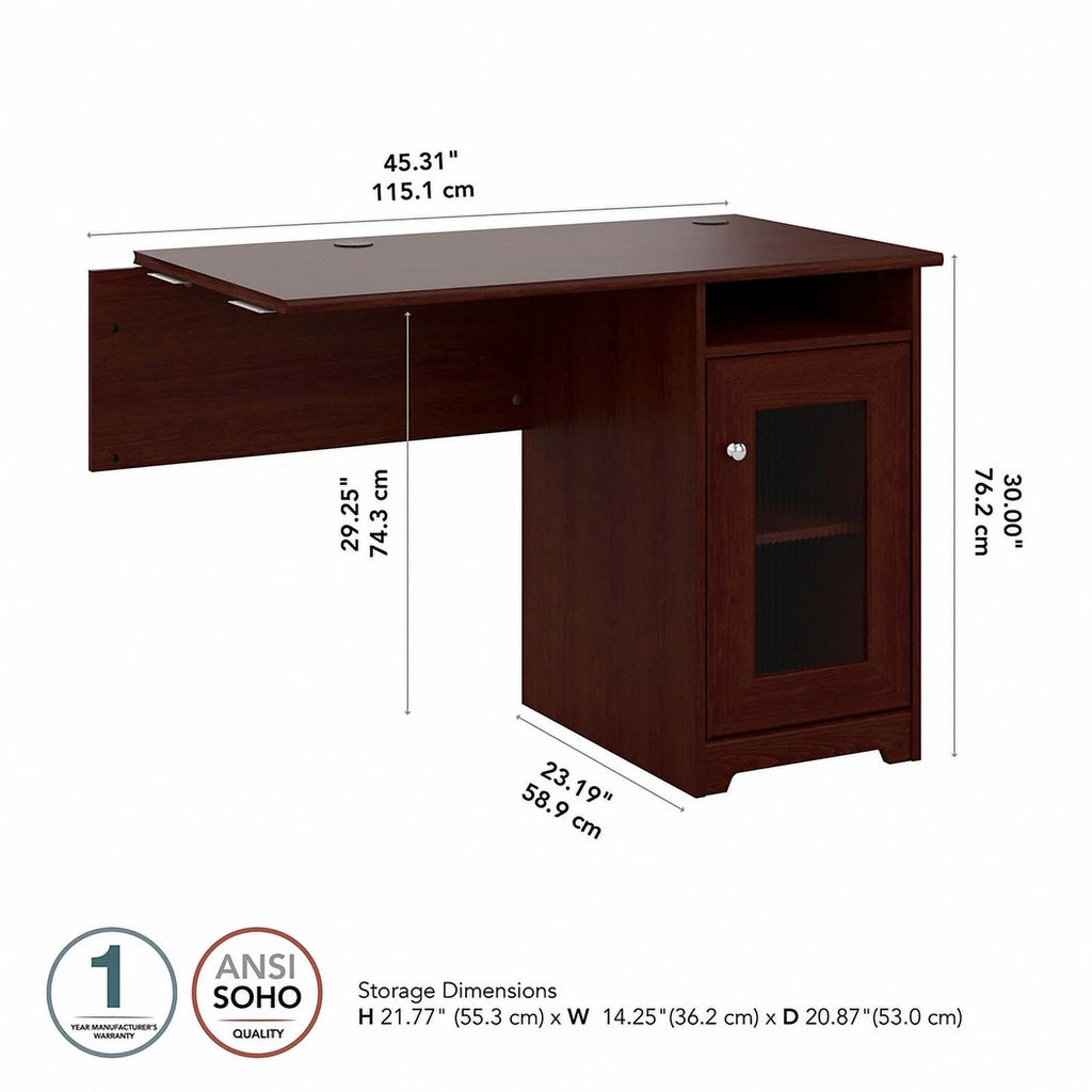 Modern Desk Return in Harvest Cherry Engineered Wood C6305