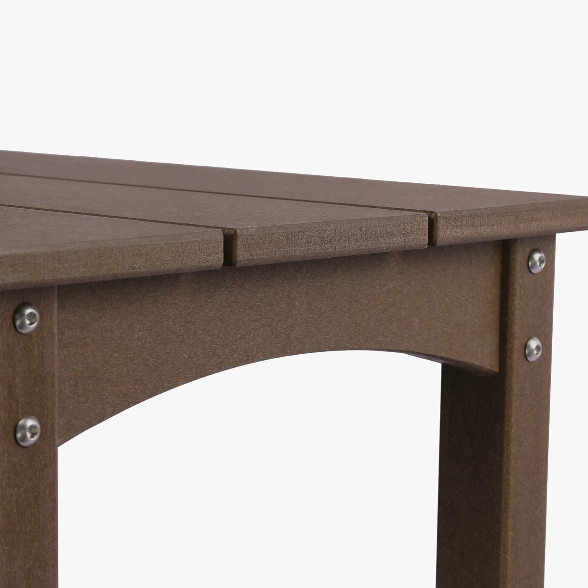 55" Outdoor HDPE 2-Tier Console Table, Dark Brown Y65769