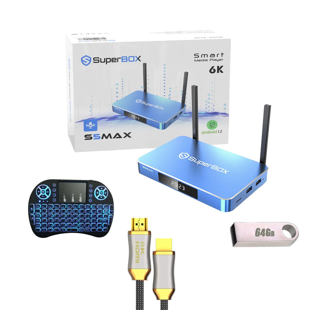 Mini Computer with Bluetooth Voice Command Backlit Remote E8791
