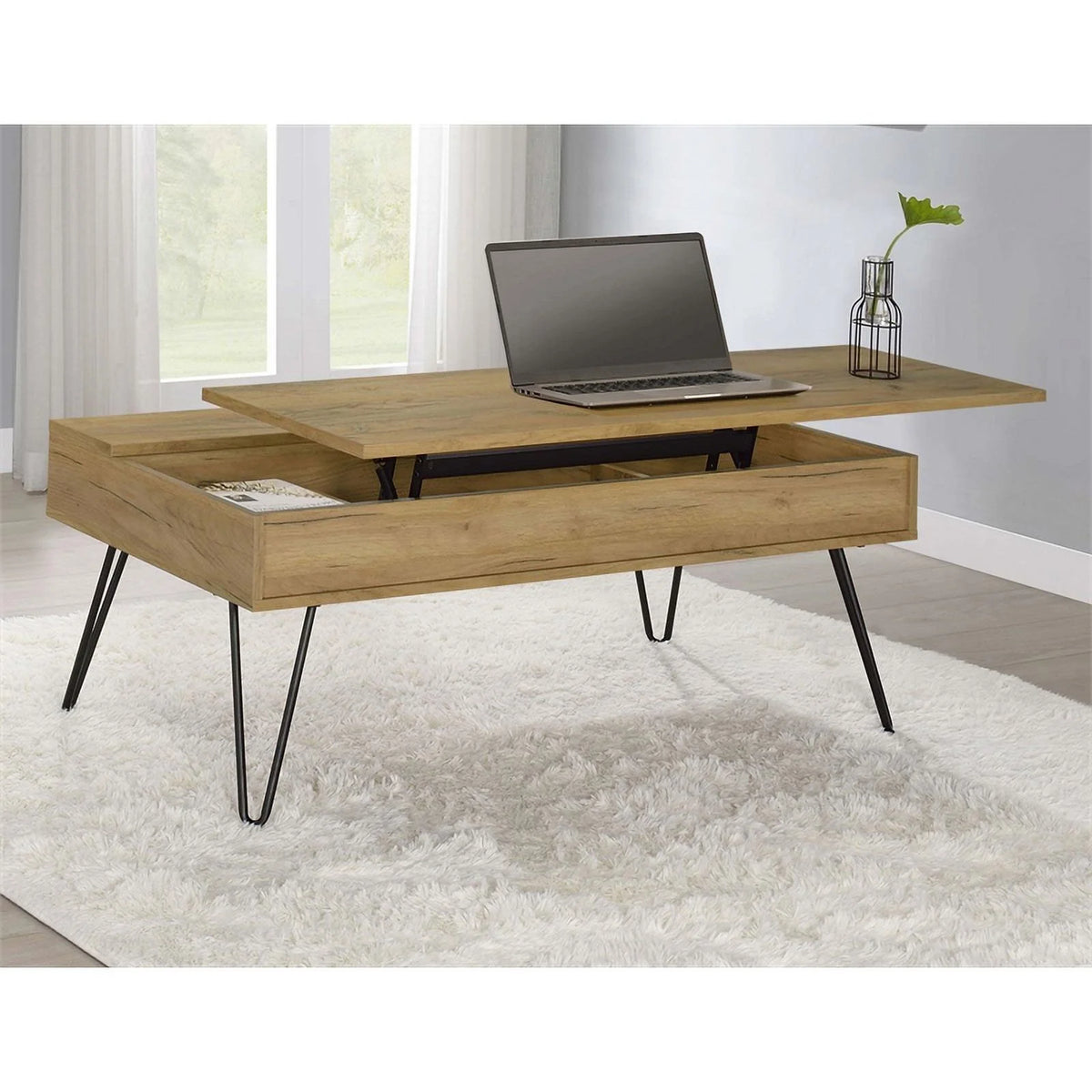 Wood Lift Top Storage Coffee Table E55931
