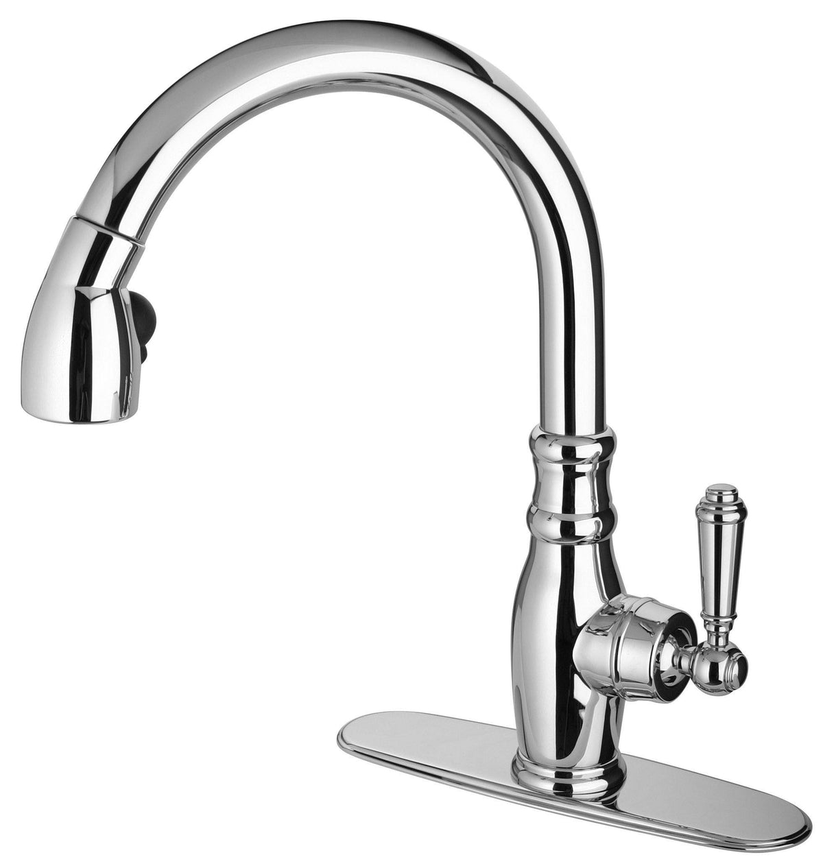 Single Handle Pull-Down Spray Kitchen Faucet, Chrome N6340