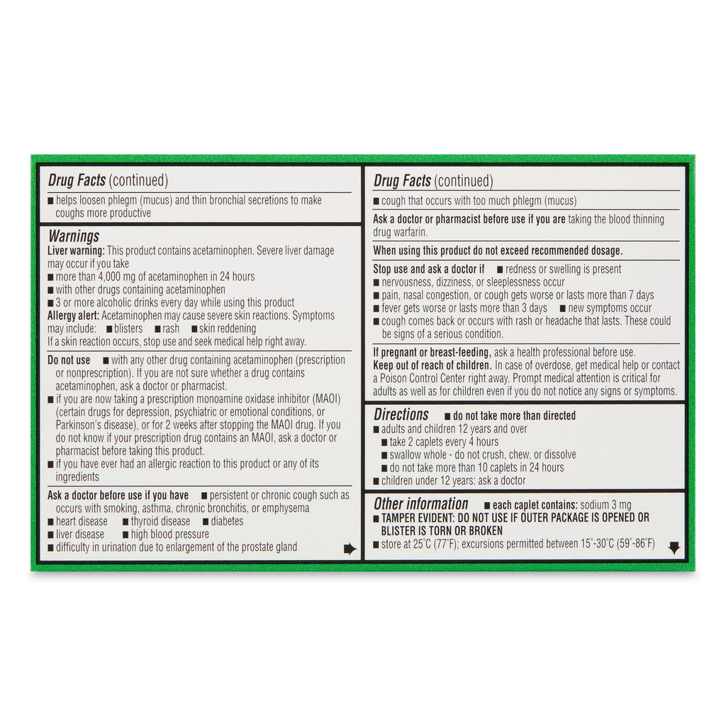Acetaminophen Caplets 325mg 24 Count K180356