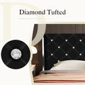 Queen Size Upholstered Platform Bed Frame with Wingback Headboard O327