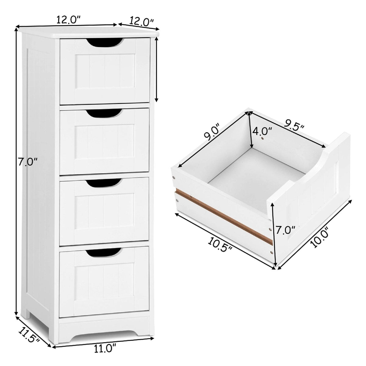4 Drawers Bathroom Cabinet N625651