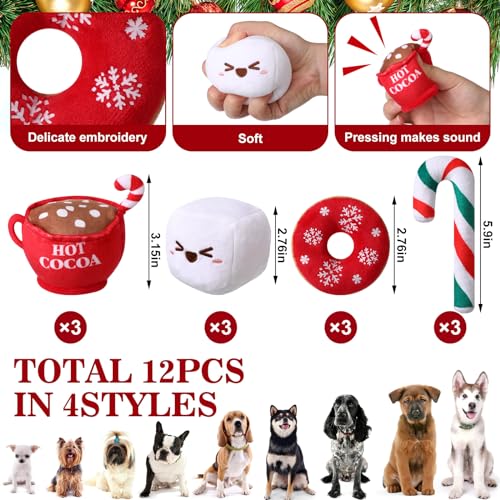 12 Pack Squeaky Dog Toys H36273