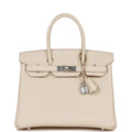 Birkin 30 Craie Epsom Palladium Hardware A985