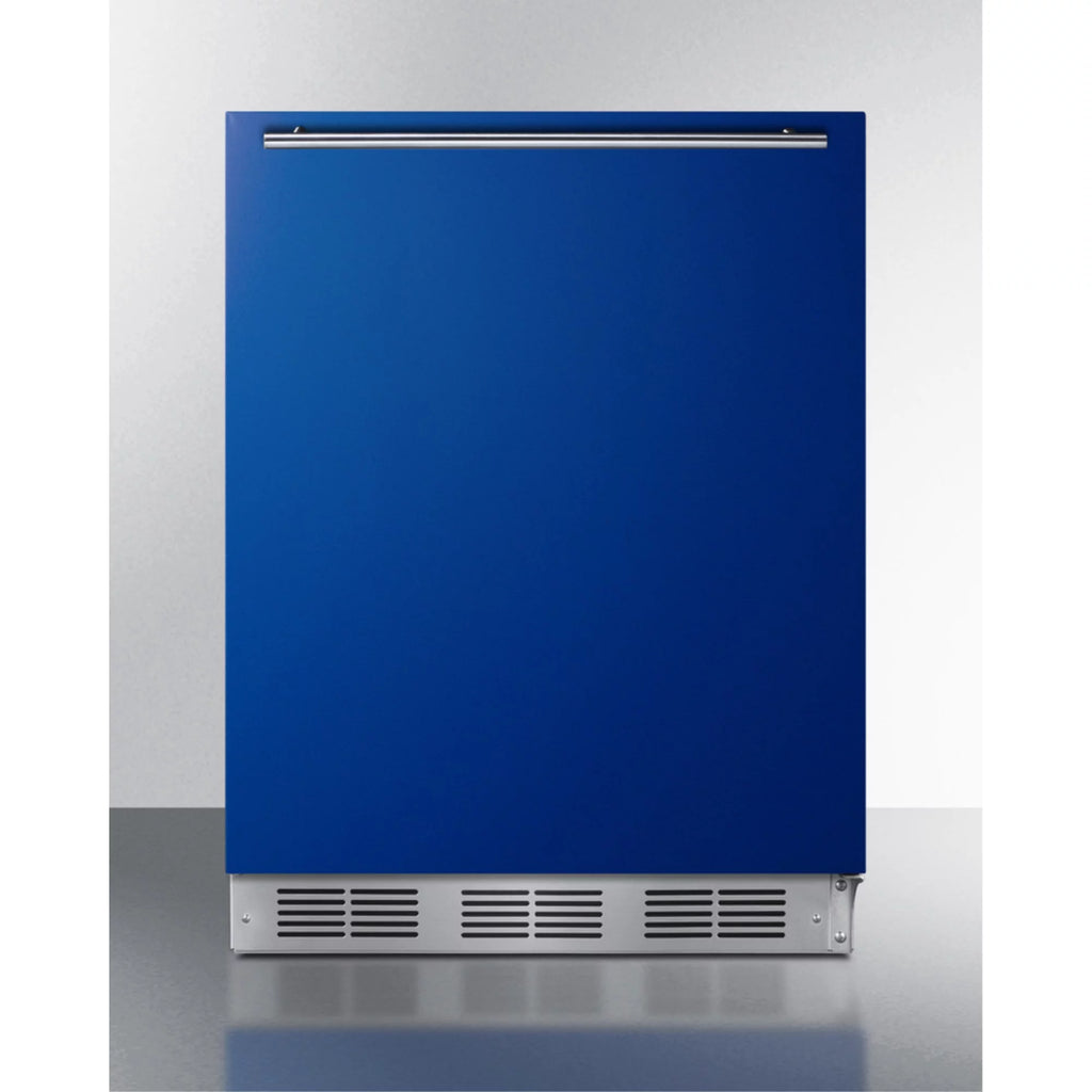 24" Wide 5.1 Cu. Ft. Compact Refrigerator And Freezer Combo - Blue X196716