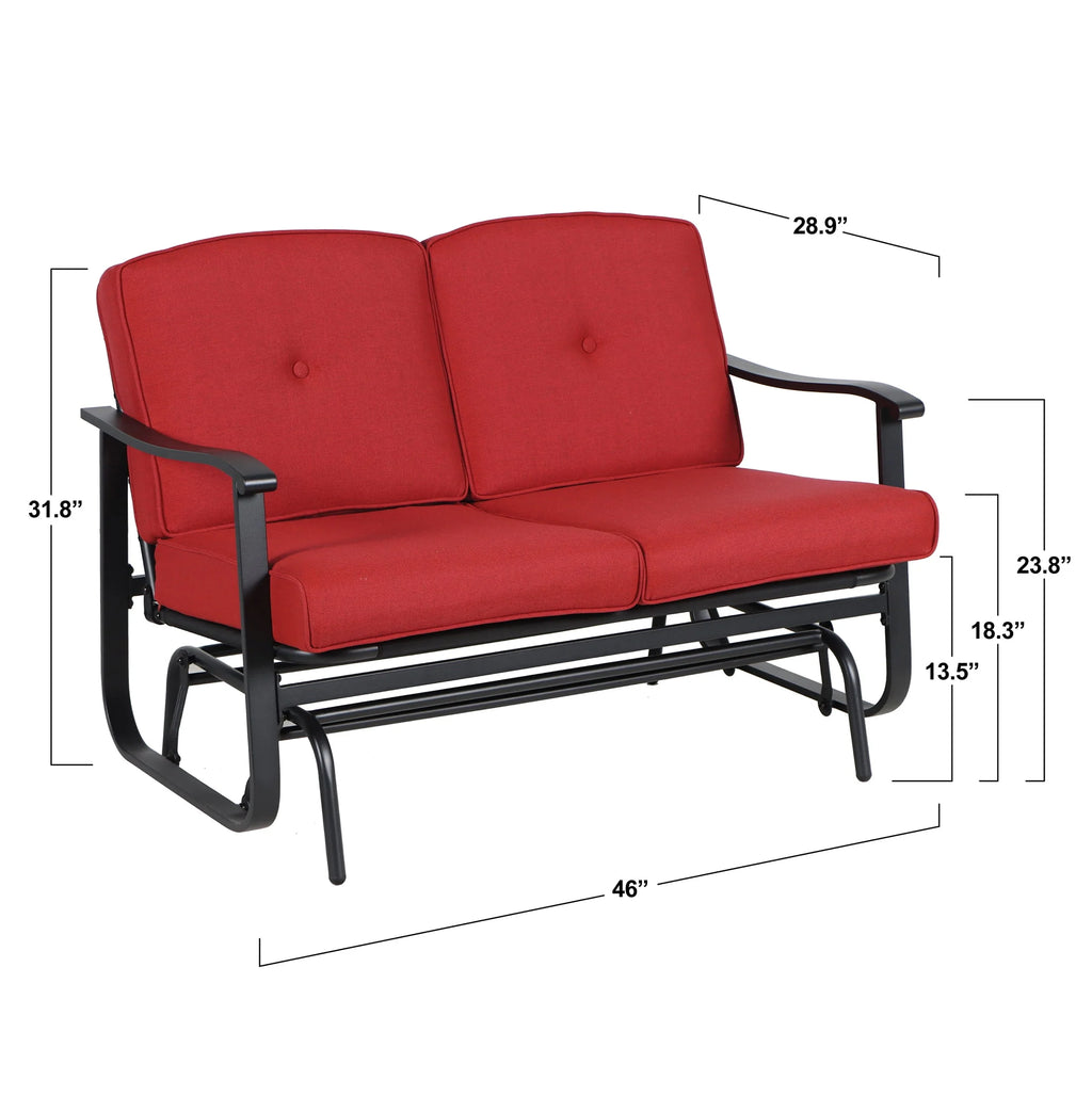Steel Outdoor Glider Bench V528529