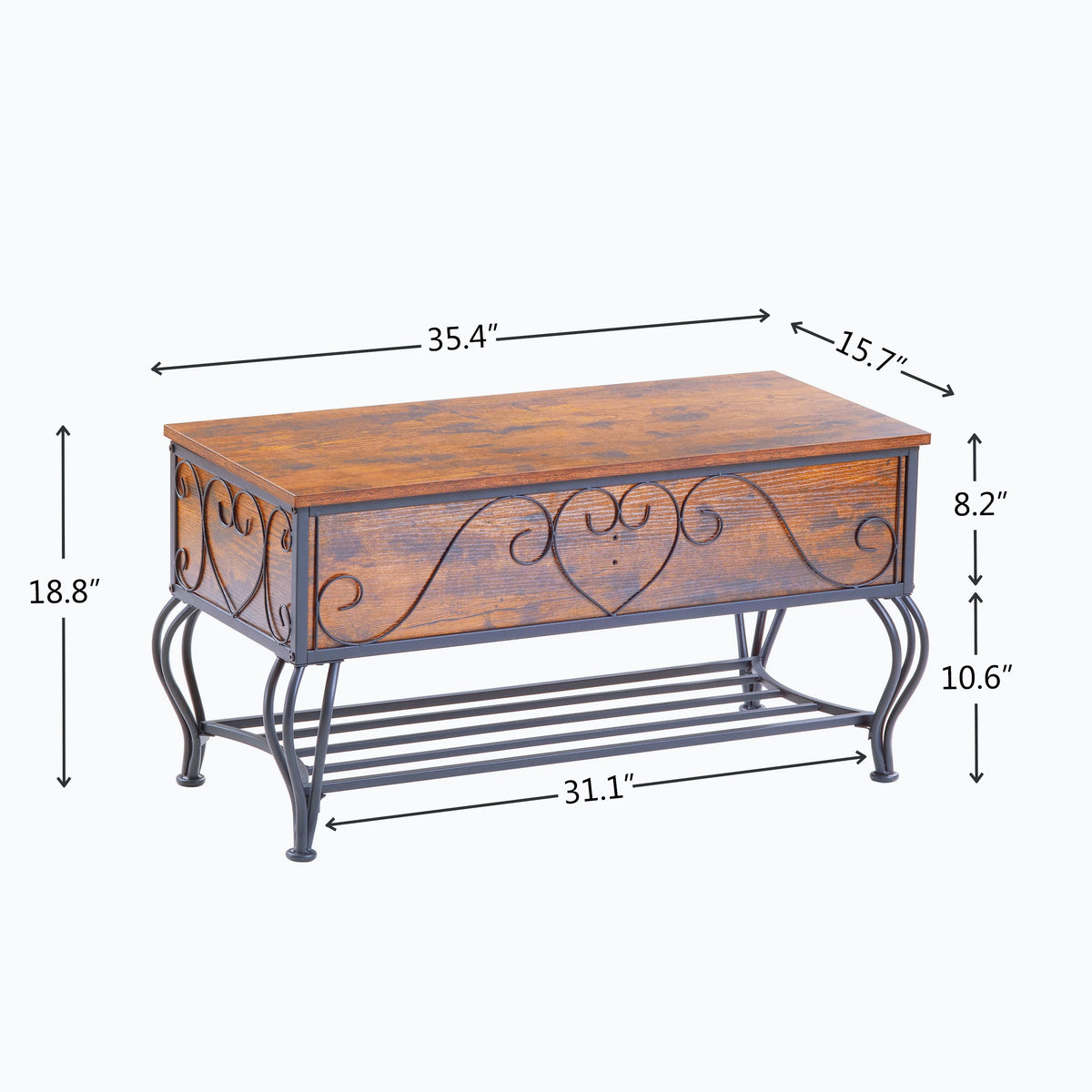 Shoe Rack Bench with Storage Shelf R354899