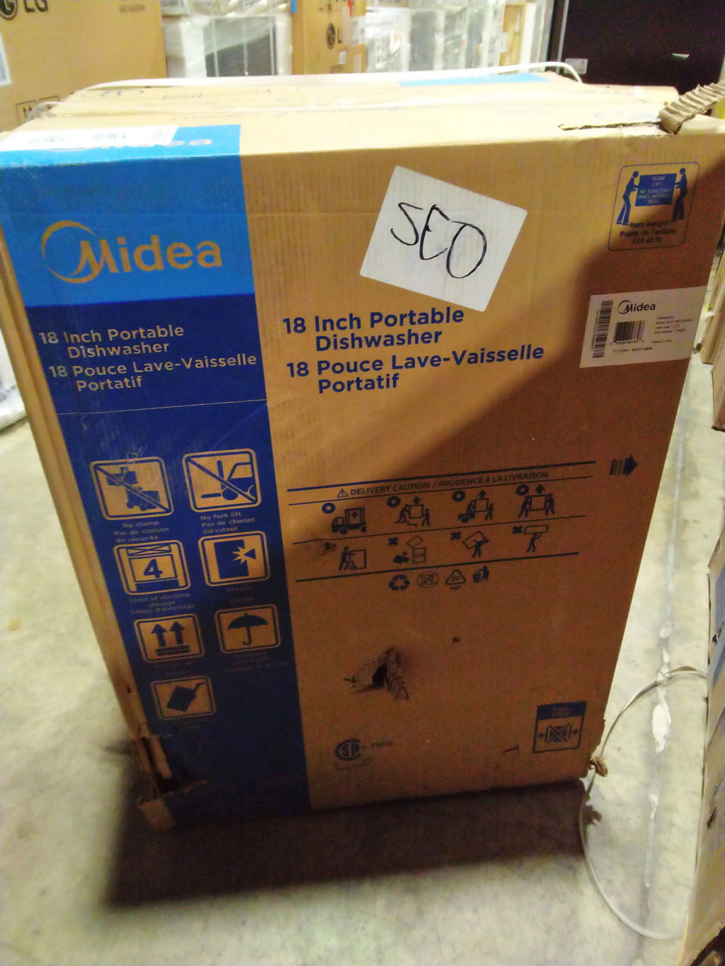 White Portable Dishwasher P4867
