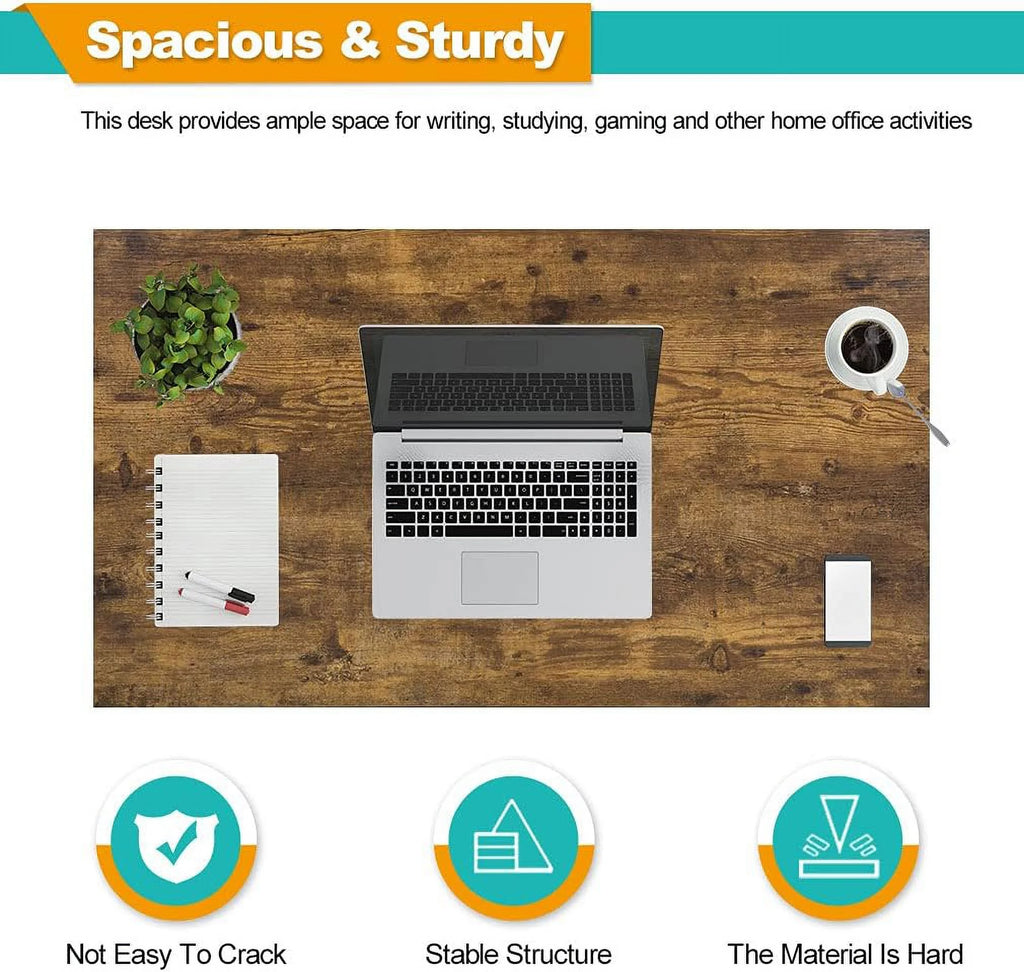 40 inch Computer Desk Wood Top Metal Frame Workstation G20285