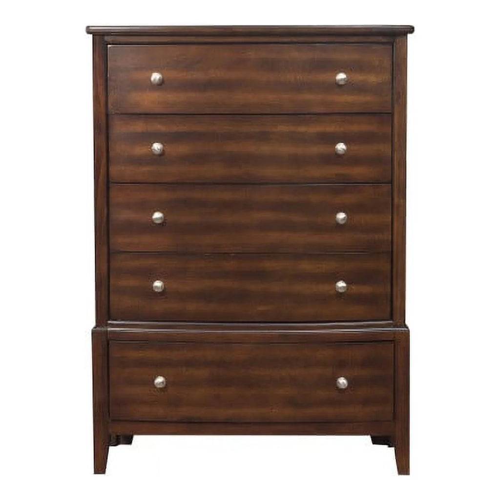 Cherry Wood Chest with Nickel Drawer Front Q406990