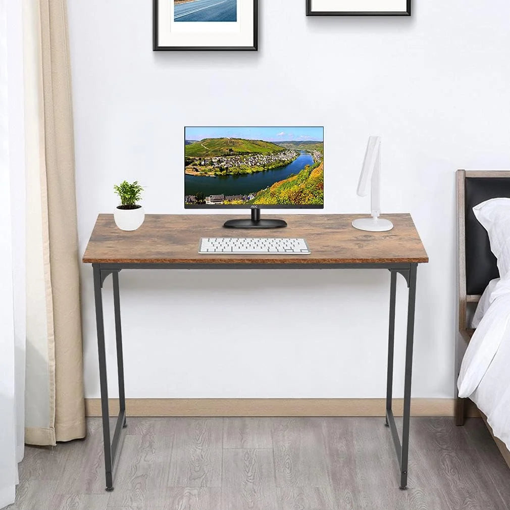 40 inch Computer Desk Wood Top Metal Frame Workstation G20285