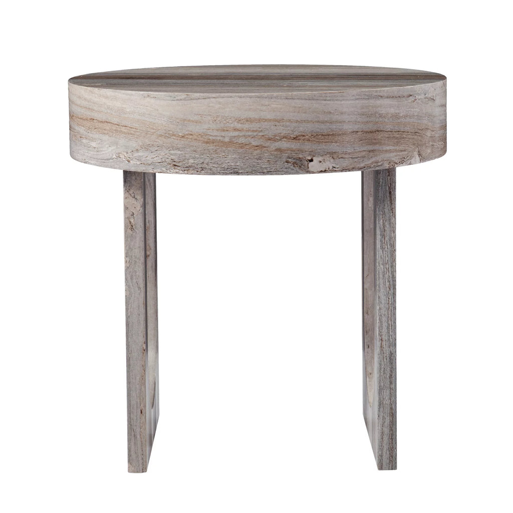 Light Brown Contemporary Round End Table X40428